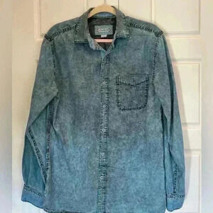 32 BAR BLUES Men’s size M denim dyed and twilled indigo, mixed with light blue